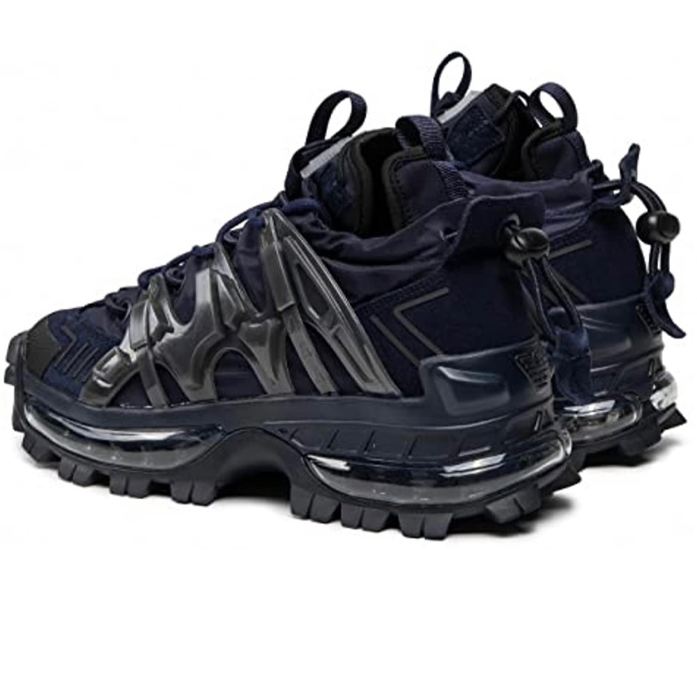 Emporio Armani Blue Mens Rubber sneakers with nylon & neoprene details.